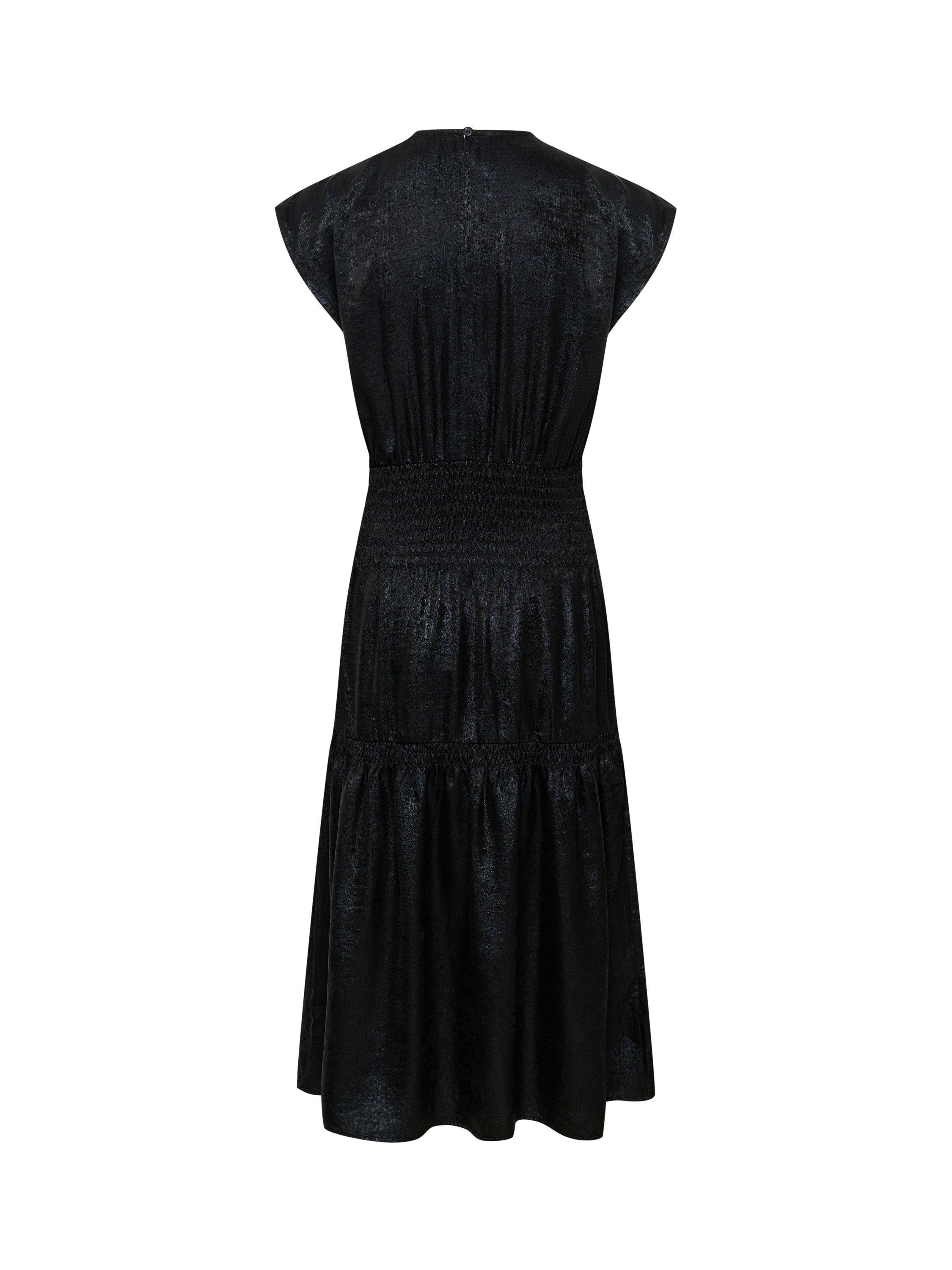 Product image 5 of 5, which shows Soaked In Luxury Elvie Tiered Dress, Black, XS
