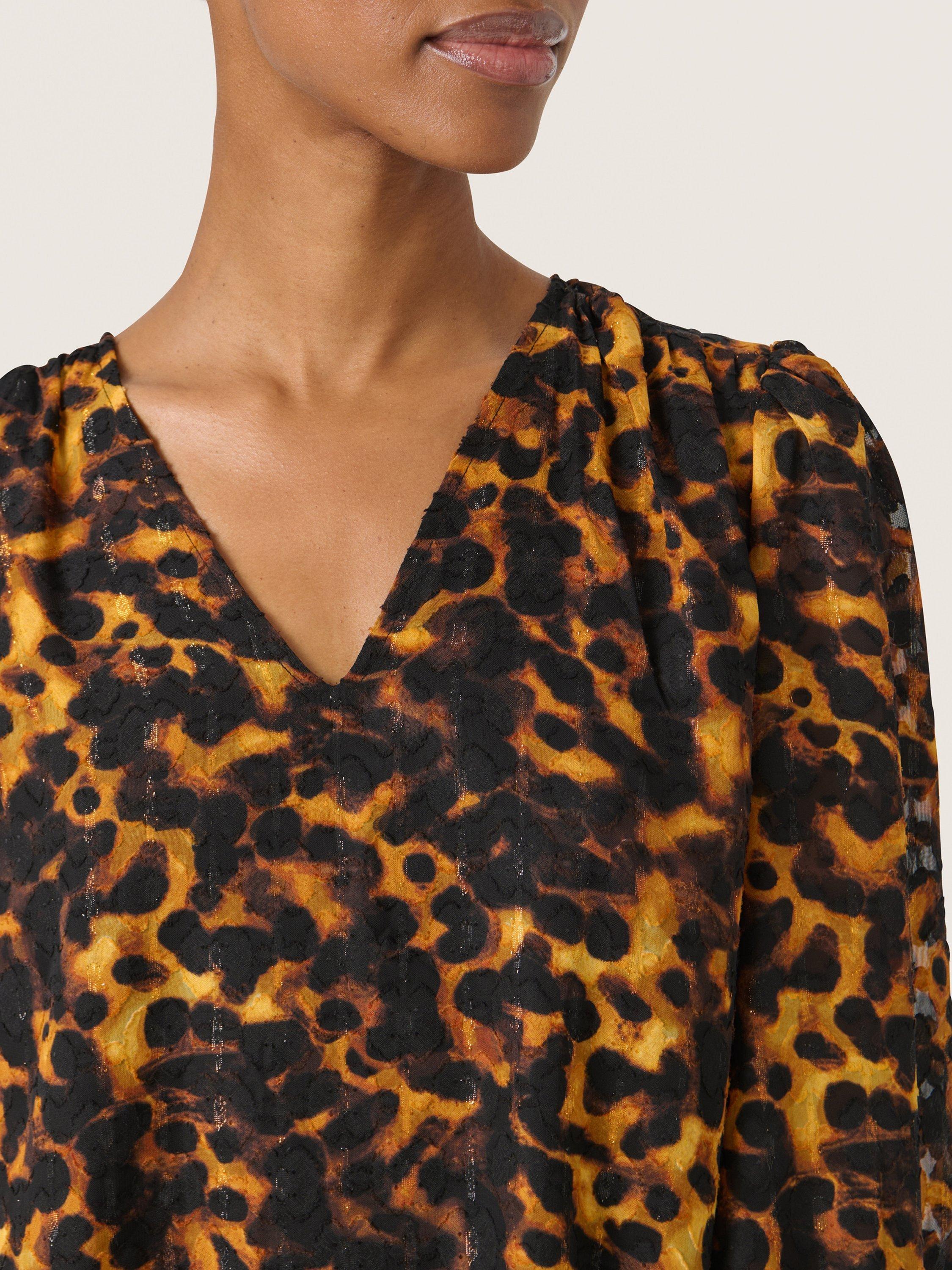 Product image 4 of 6, which shows Soaked In Luxury Gunvy Animal Dress, Multi, XS