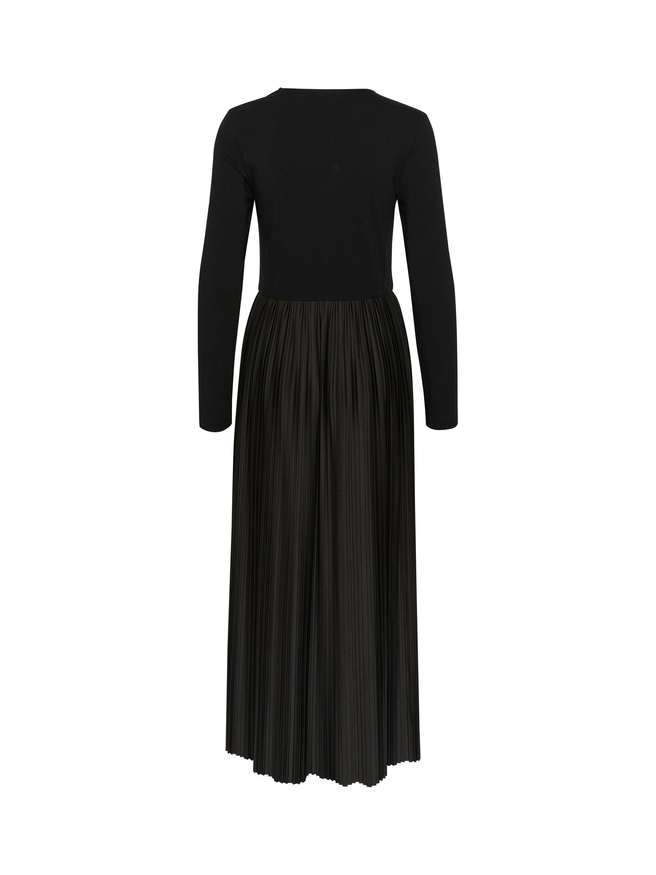 Product image 5 of 5, which shows Soaked In Luxury Simone Plisse Skirt Dress, Black, XS