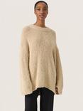 Soaked In Luxury Babbette Oversized Boucle Jumper, Irish Cream