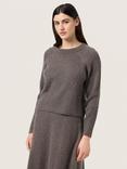 Soaked In Luxury Ditta Rib Knit Jumper, Dark Gull Grey