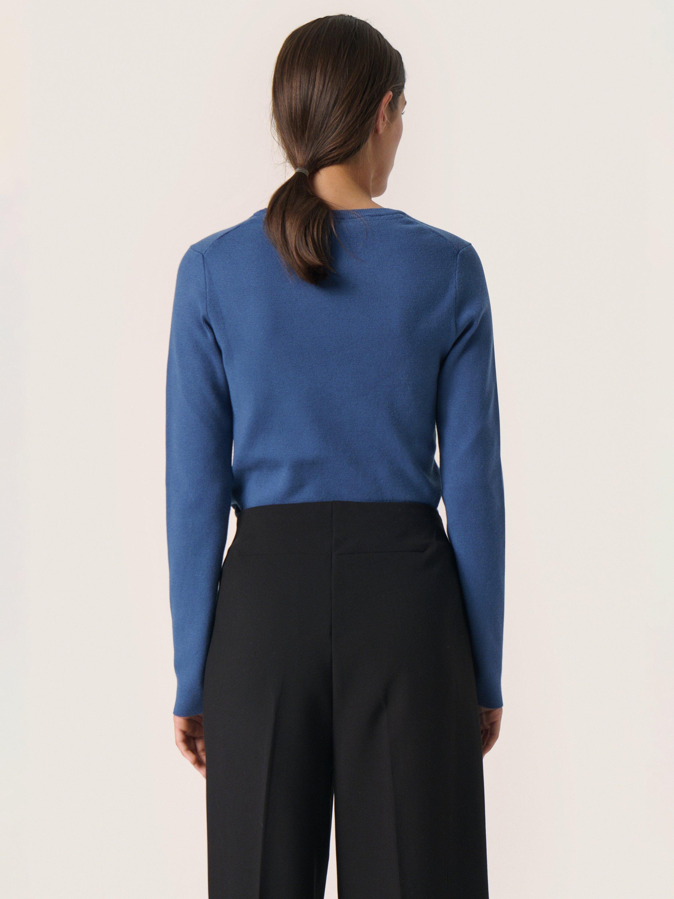 Product image 2 of 4, which shows Soaked In Luxury Spina Loose Fit Jumper, Ensign Blue, XS