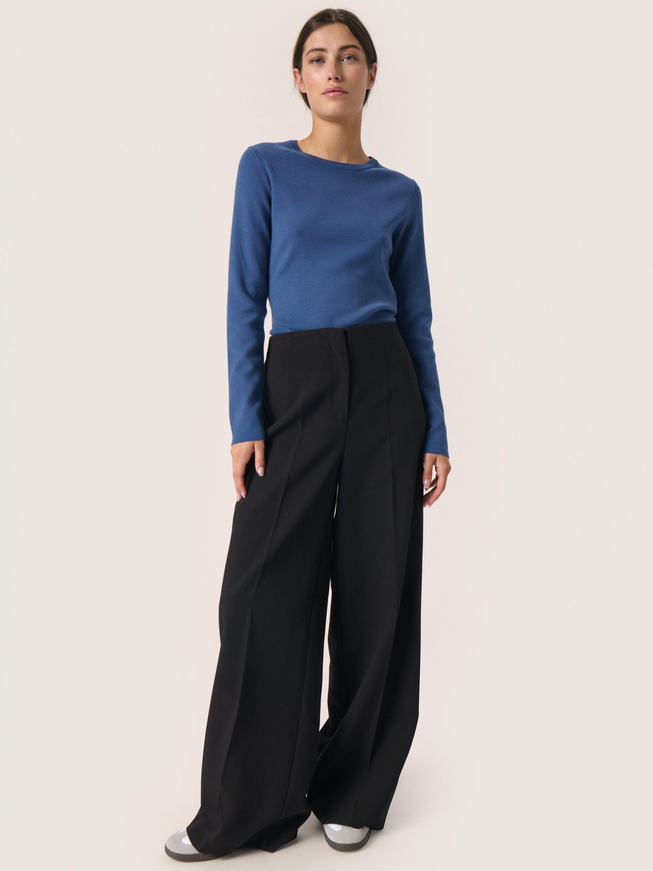 Product image 3 of 4, which shows Soaked In Luxury Spina Loose Fit Jumper, Ensign Blue, XS