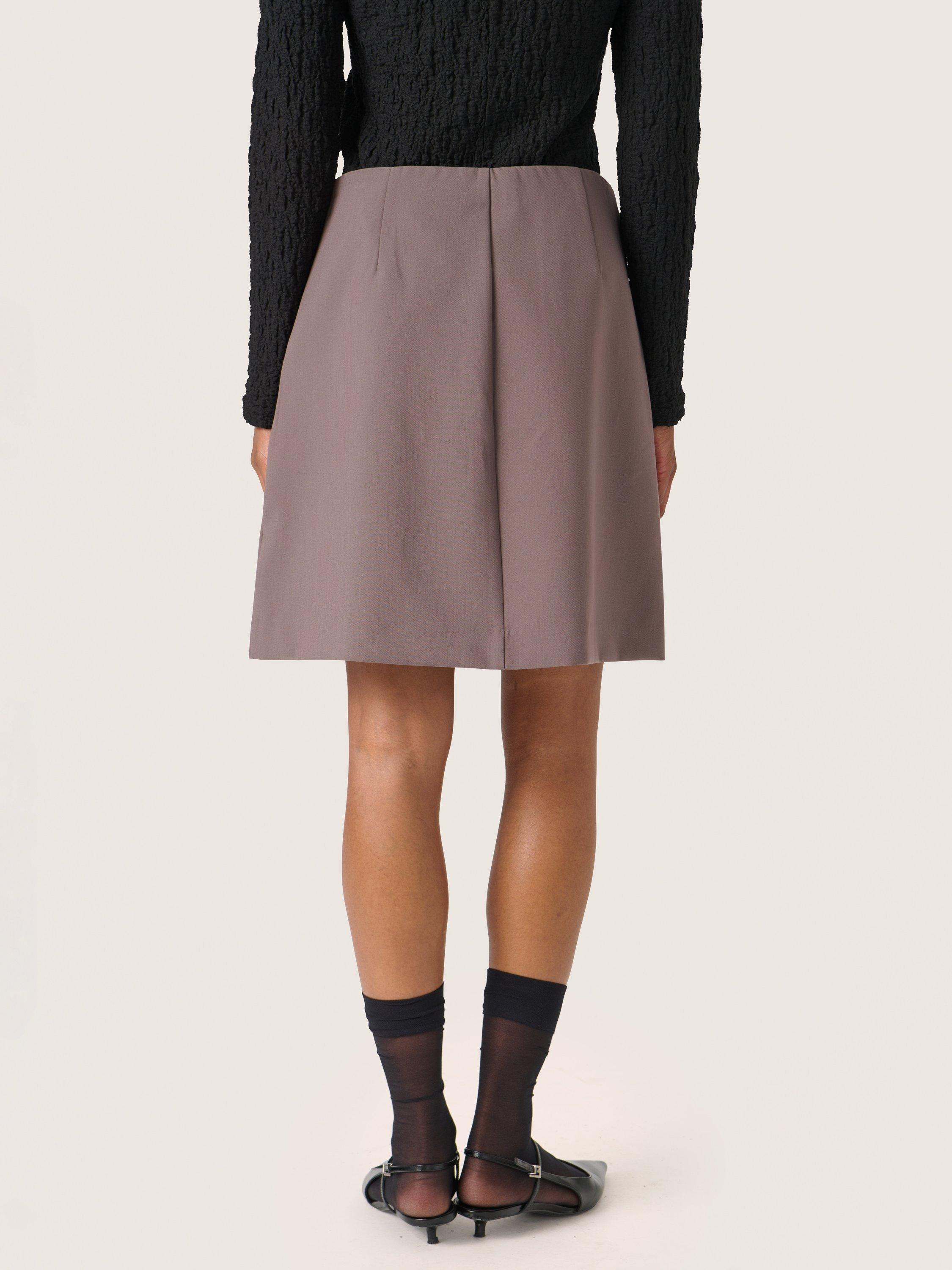 Product image 2 of 6, which shows Soaked In Luxury Corinne A-Line Skirt, Dark Gull Grey, XS