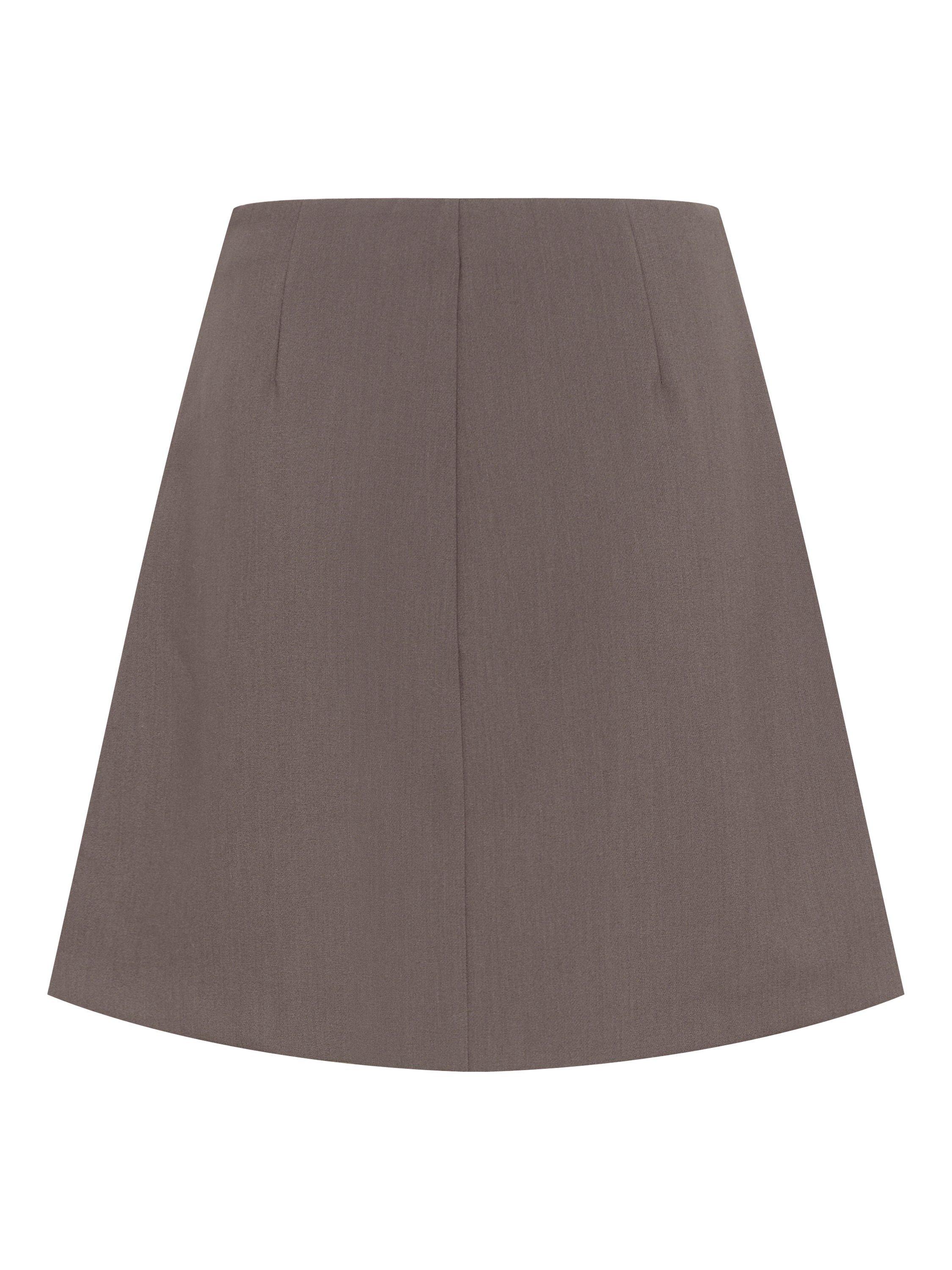 Product image 6 of 6, which shows Soaked In Luxury Corinne A-Line Skirt, Dark Gull Grey, XS