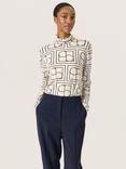 Soaked In Luxury Hanadi Print Roll Neck Top