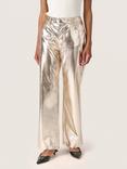 Soaked In Luxury Danila Metallic Trousers, Gold