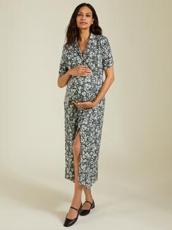 Isabella Oliver Miranda Ditsy Print Maternity Dress, Forest/Multi - view 2, Forest/Multi