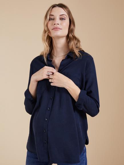 Isabella Oliver Raffa Maternity Shirt, Classic Navy, Classic Navy