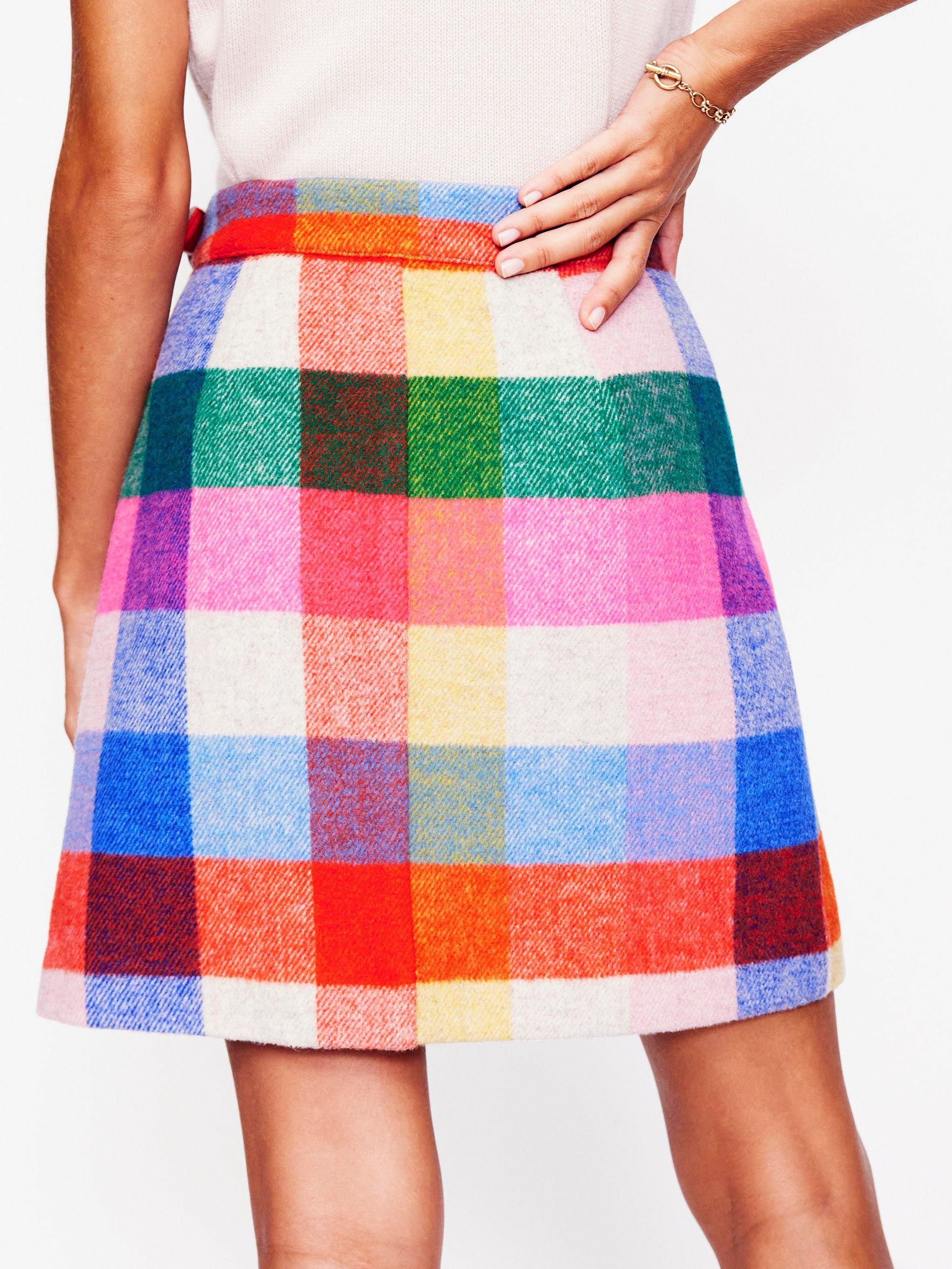 Pink plaid skirt target sale