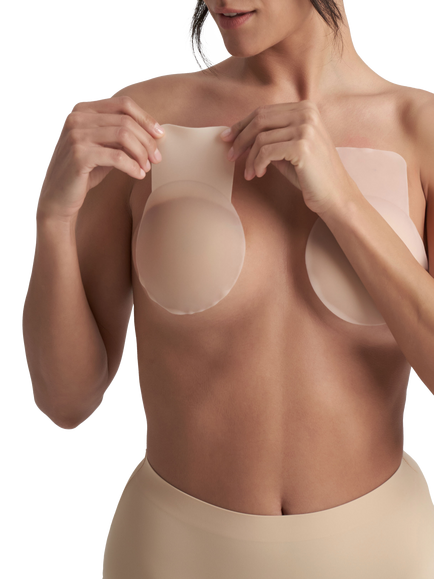 Bye Bra Matt Silicone Pull-Up Nipple Cover, Beige - view 2, Beige