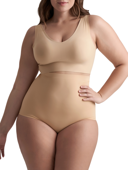 Bye Bra High Waist Knickers, Beige