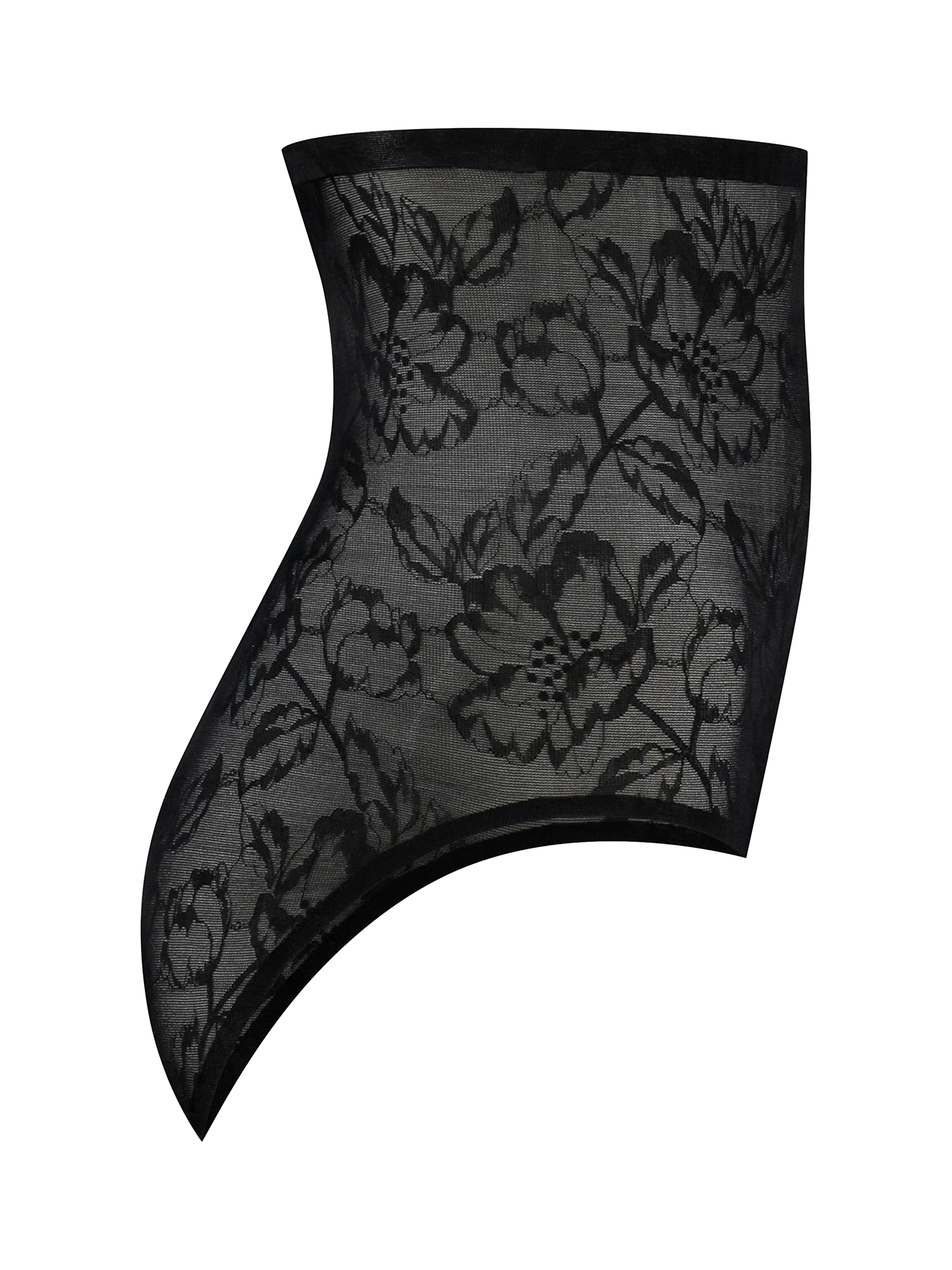 Product image 5 of 5, which shows Bye Bra Lacey High Waist Shaping Knickers, Black, S
