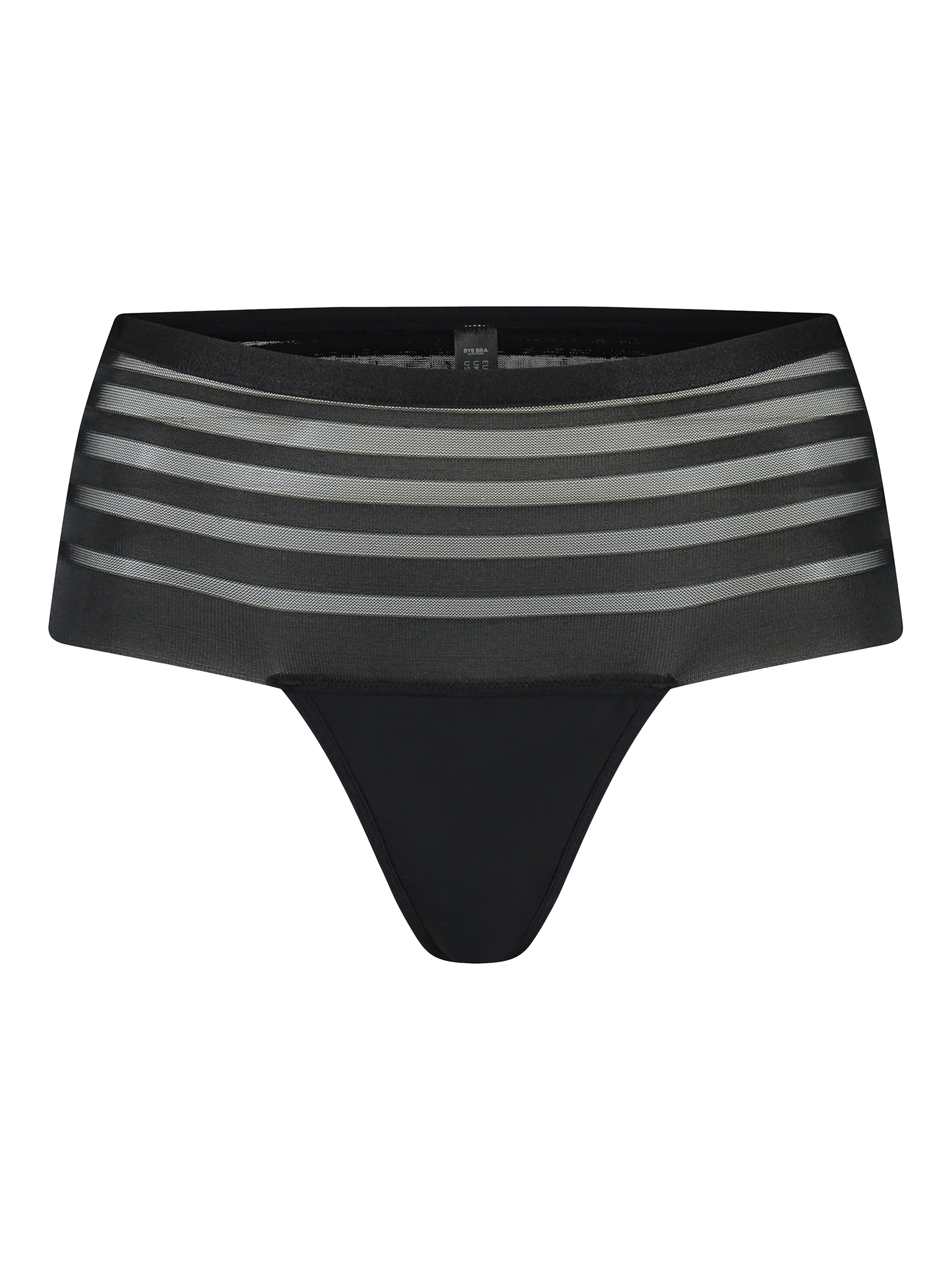 Product image 3 of 5, which shows Bye Bra Period Lace Low Flow Thong, Black, S