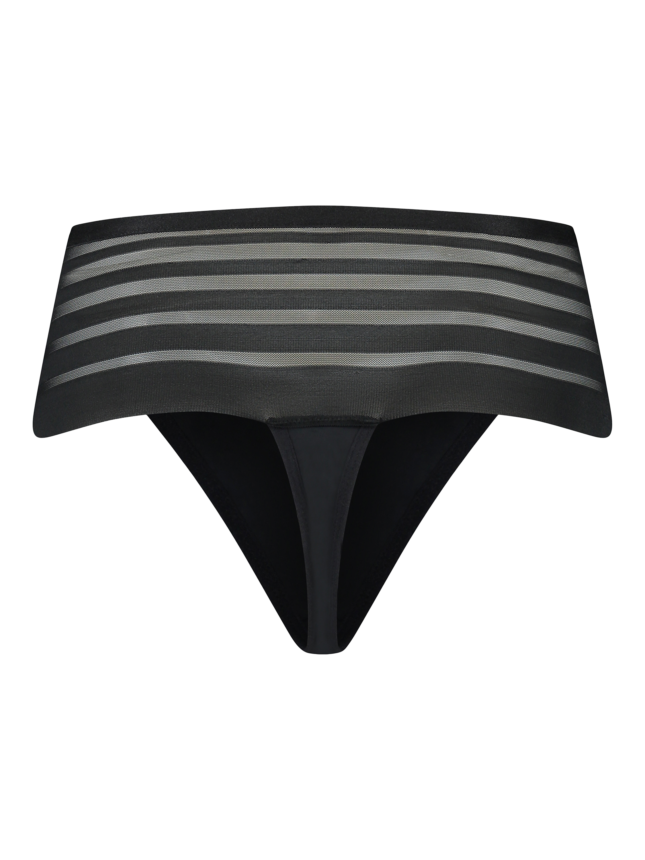Product image 4 of 5, which shows Bye Bra Period Lace Low Flow Thong, Black, S