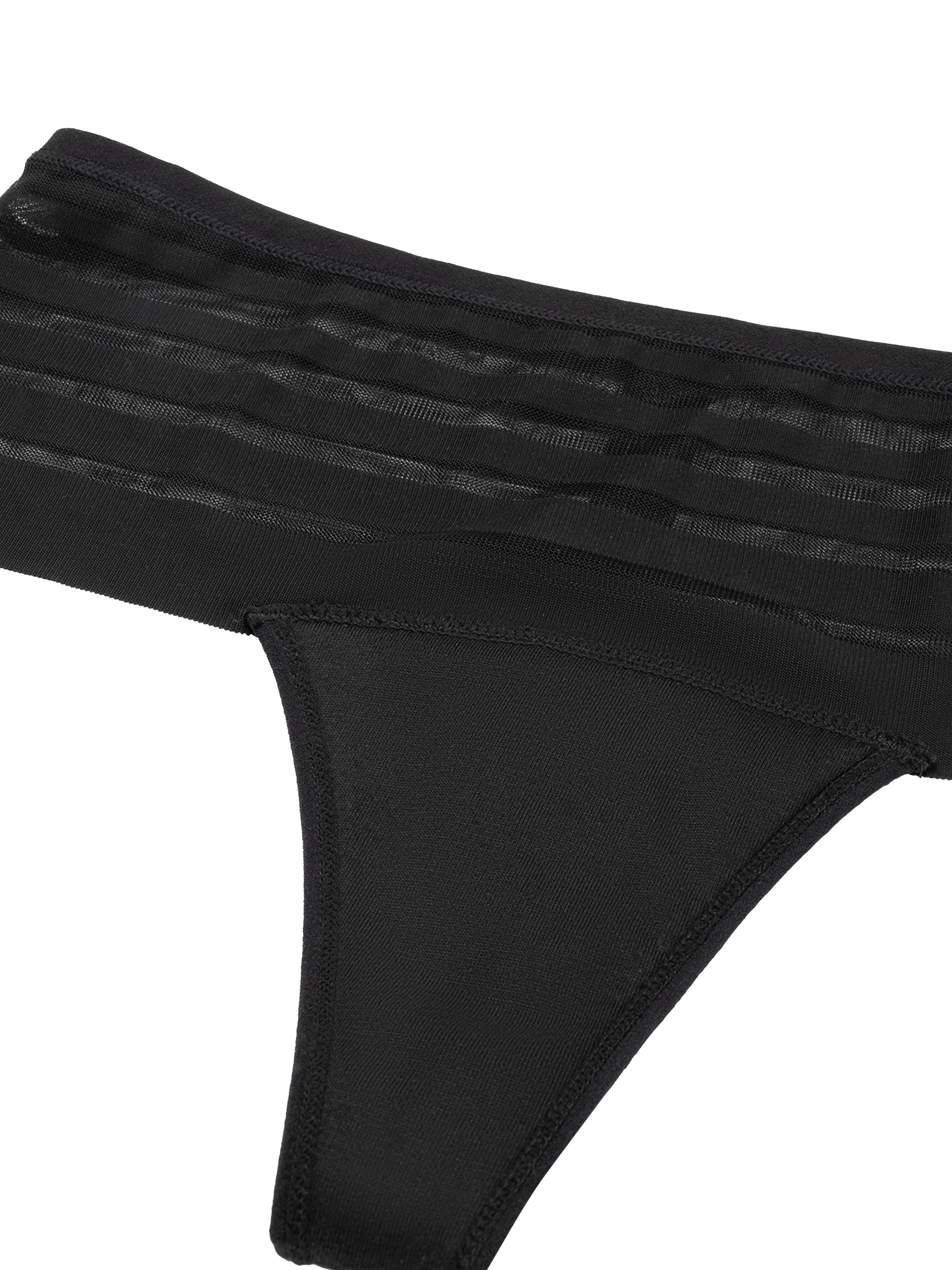 Product image 5 of 5, which shows Bye Bra Period Lace Low Flow Thong, Black, S