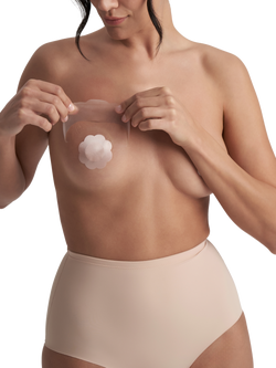 Bye Bra Breast Tape and Nipple Cover, Pack of 3, Beige, Beige
