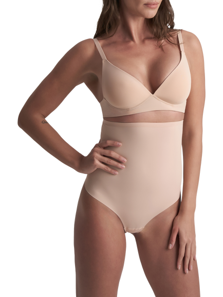 Bye Bra Sculpting High Waist Thong, Beige