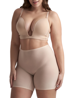Bye Bra Uni Stretch High Waist Shorts, Beige