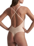 Bye Bra Low Back Thong Bodysuit, Beige