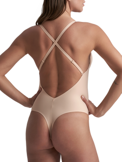 Bye Bra Low Back Thong Bodysuit - view 2, Beige