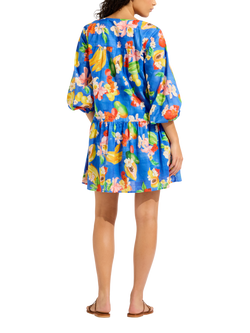 Seafolly Tropique Kaftan, Azure - view 2, Azure