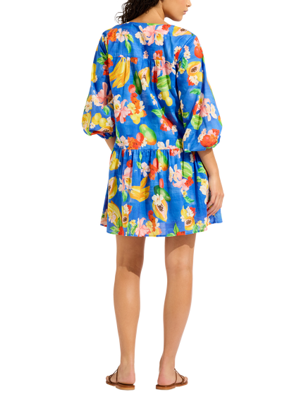 Seafolly Tropique Kaftan, Azure - view 2, Azure