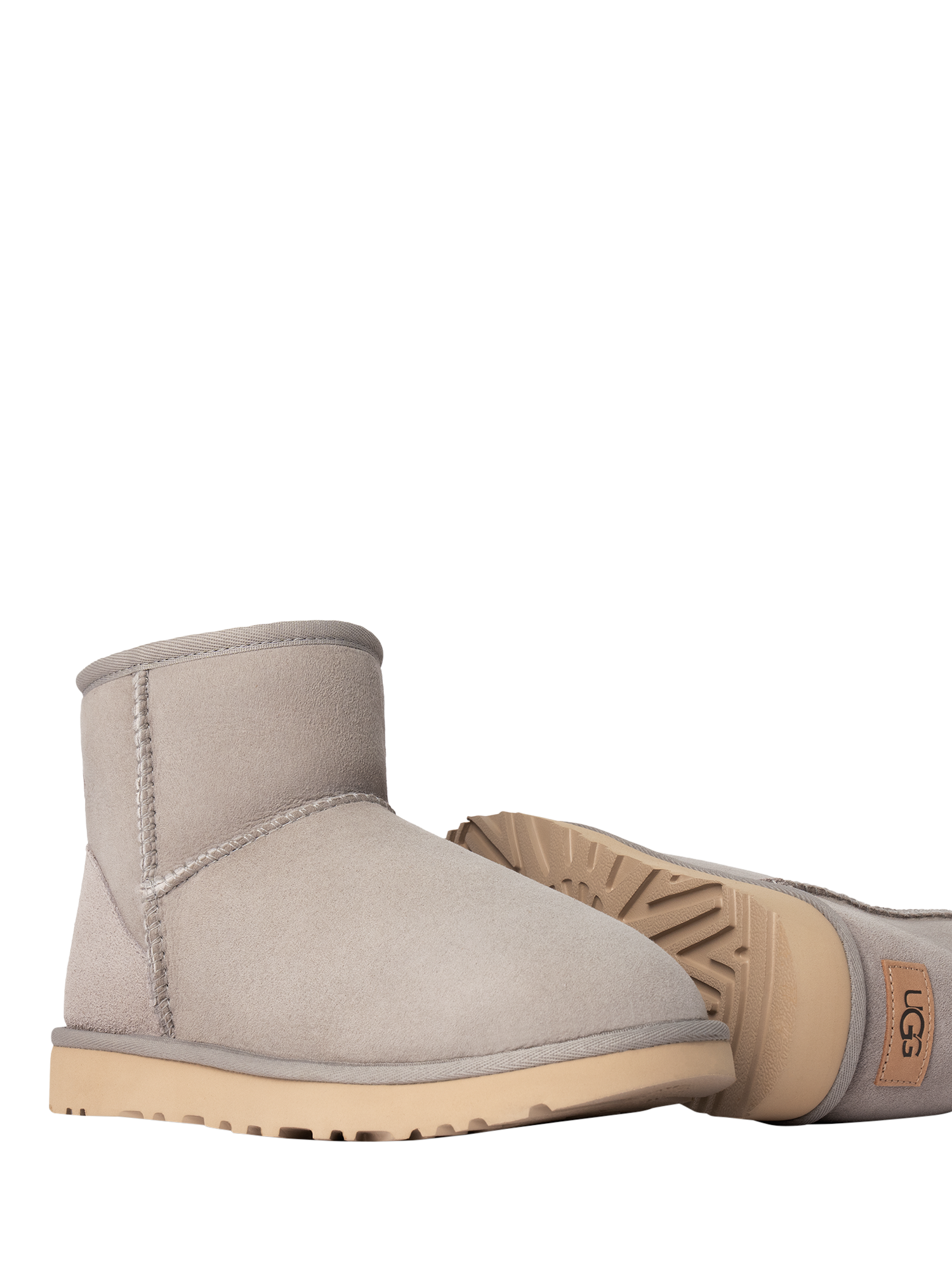 Product image 3 of 4, which shows UGG Classic Mini II Short Sheepskin Boots, Grey, 4