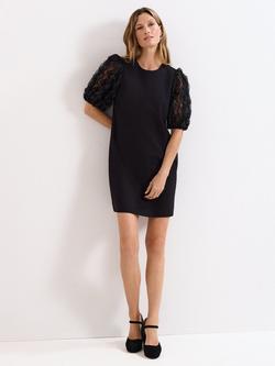 Phase Eight Aida Tulle Sleeve Dress, Black, Black