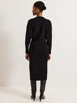 Phase Eight Dixie Zip Dress, Black - view 2, Black