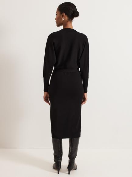 Phase Eight Dixie Zip Dress, Black - view 2, Black