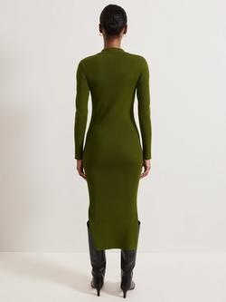 Phase Eight Lucy Bodycon Jumper Dress, Green - view 2, Green