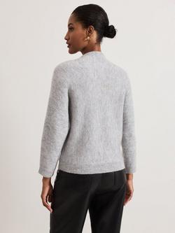 Phase Eight Amber Floral Jumper, Grey - view 2, Grey