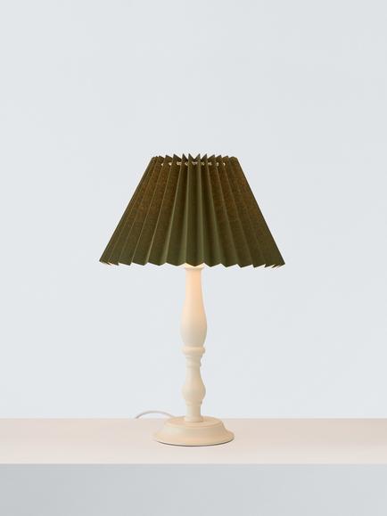 John Lewis Pleated Tapered Cotton Lampshade, Avocado, Avocado