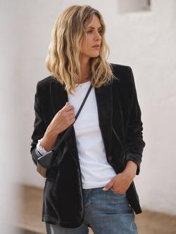 NRBY New May Velvet Blazer, Carbon