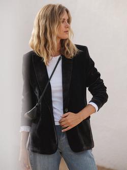 NRBY New May Velvet Blazer - view 2, Carbon