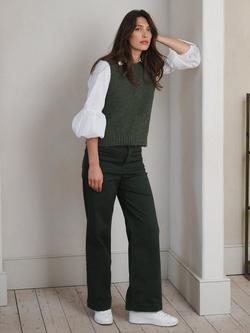 NRBY Ash Wide Leg Jeans, Khaki - view 2, Khaki