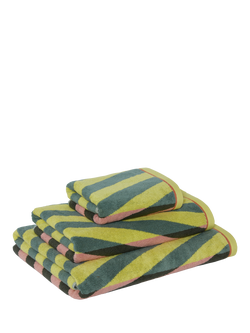 Mapoésie Diagonal Towels - view 2, Yellow