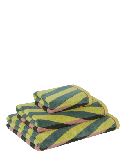 Mapoésie Diagonal Towels - view 2, Yellow