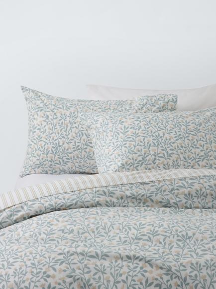 John Lewis Eloise Pure Cotton Percale Duvet Cover Set, 200 Thread Count, Blue/Multi