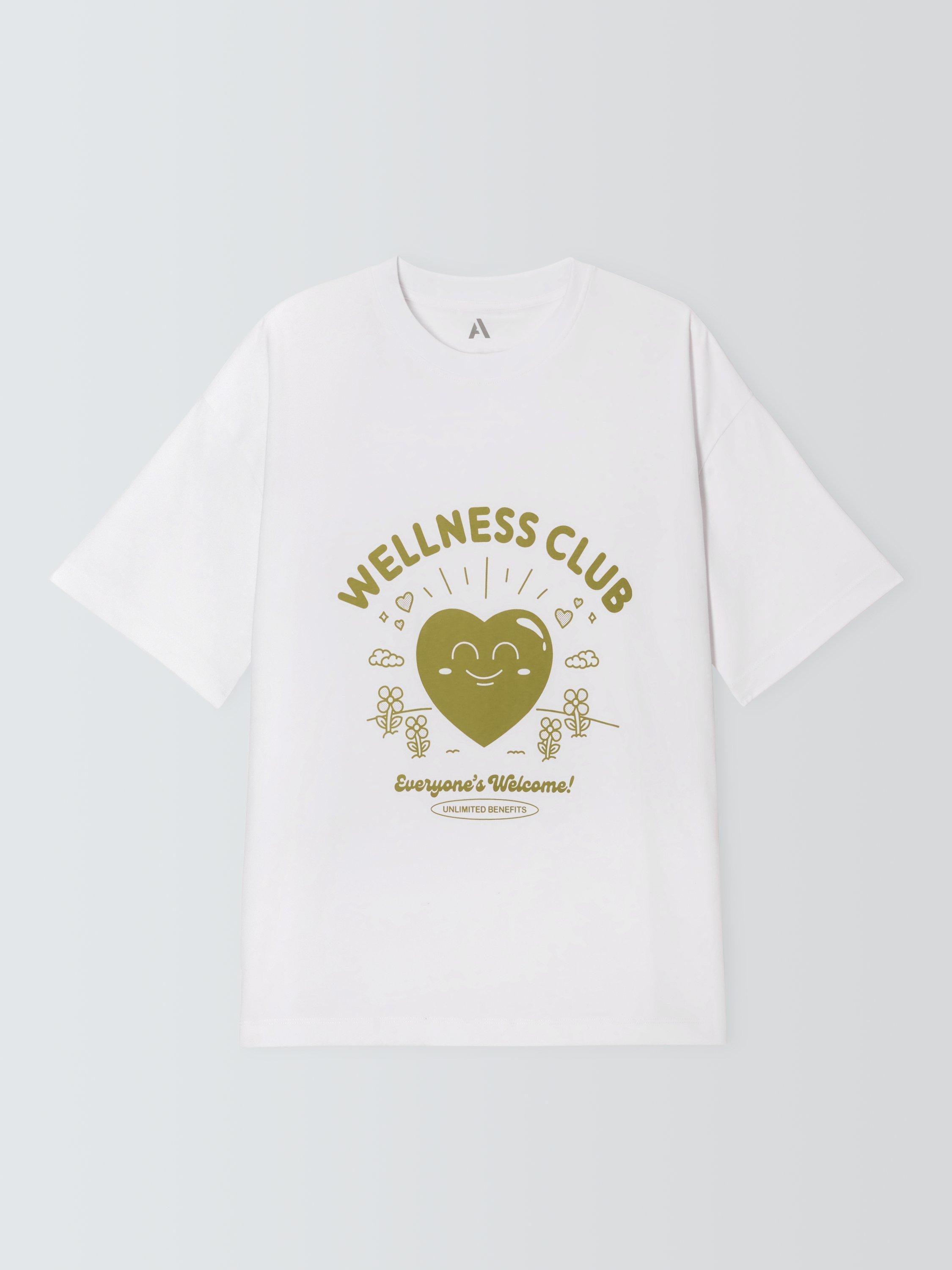 Product image 4 of 6, which shows John Lewis ANYDAY X GOODIE WORKS Wellness Graphic T-Shirt, Green Multi, XS