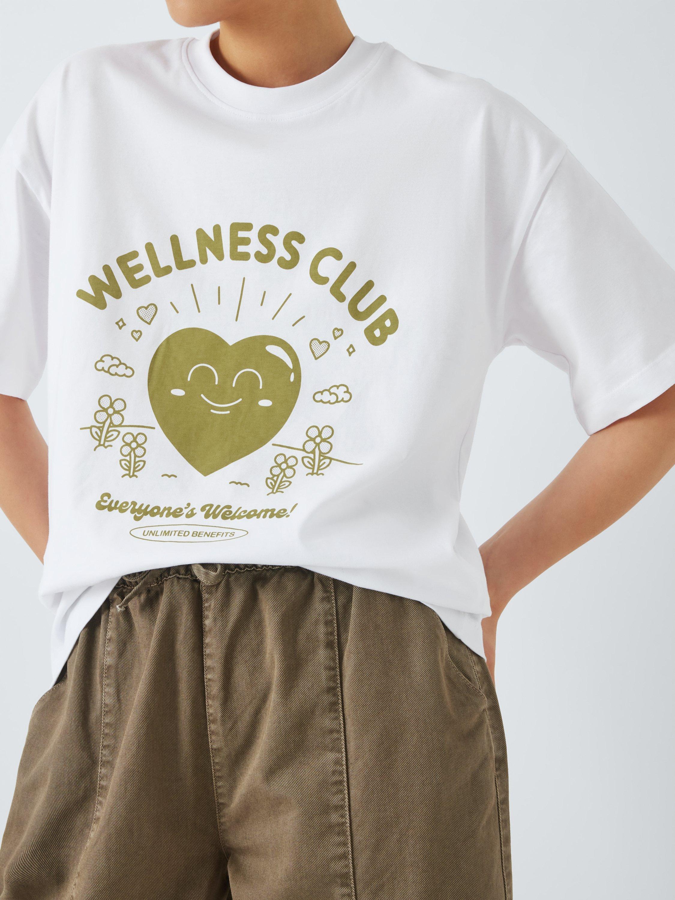 Product image 5 of 6, which shows John Lewis ANYDAY X GOODIE WORKS Wellness Graphic T-Shirt, Green Multi, XS