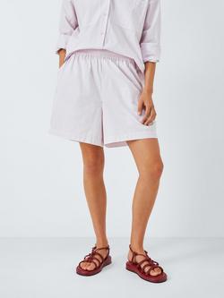 John Lewis ANYDAY Stripe Boxer Shorts, Pink Stripe, Pink Stripe