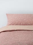 John Lewis Kids' Starry Sky Reversible Duvet Cover and Pillowcase Set, Pink