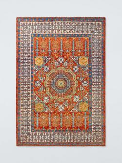 Gooch Luxury Mamluk Traditional Pure Wool Rug, Red/Blue, Red/Blue