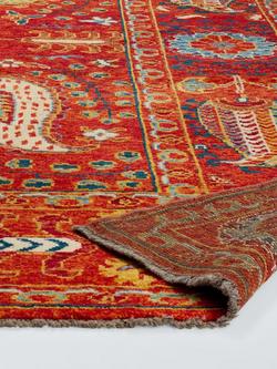 Gooch Luxury Suzani Traditional Pure Wool Rug, Red/Blue - view 2, Red/Blue