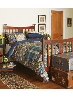 Morris & Co. Strawberry Thief Cotton Duvet Cover Set, Indigo