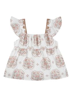 Levi's Kids' Flutter Sleeve Top, Gardenia - view 2, Gardenia
