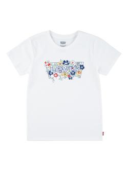 Levi's Kids' Batwing Frill T-Shirt, Bright White, Bright White