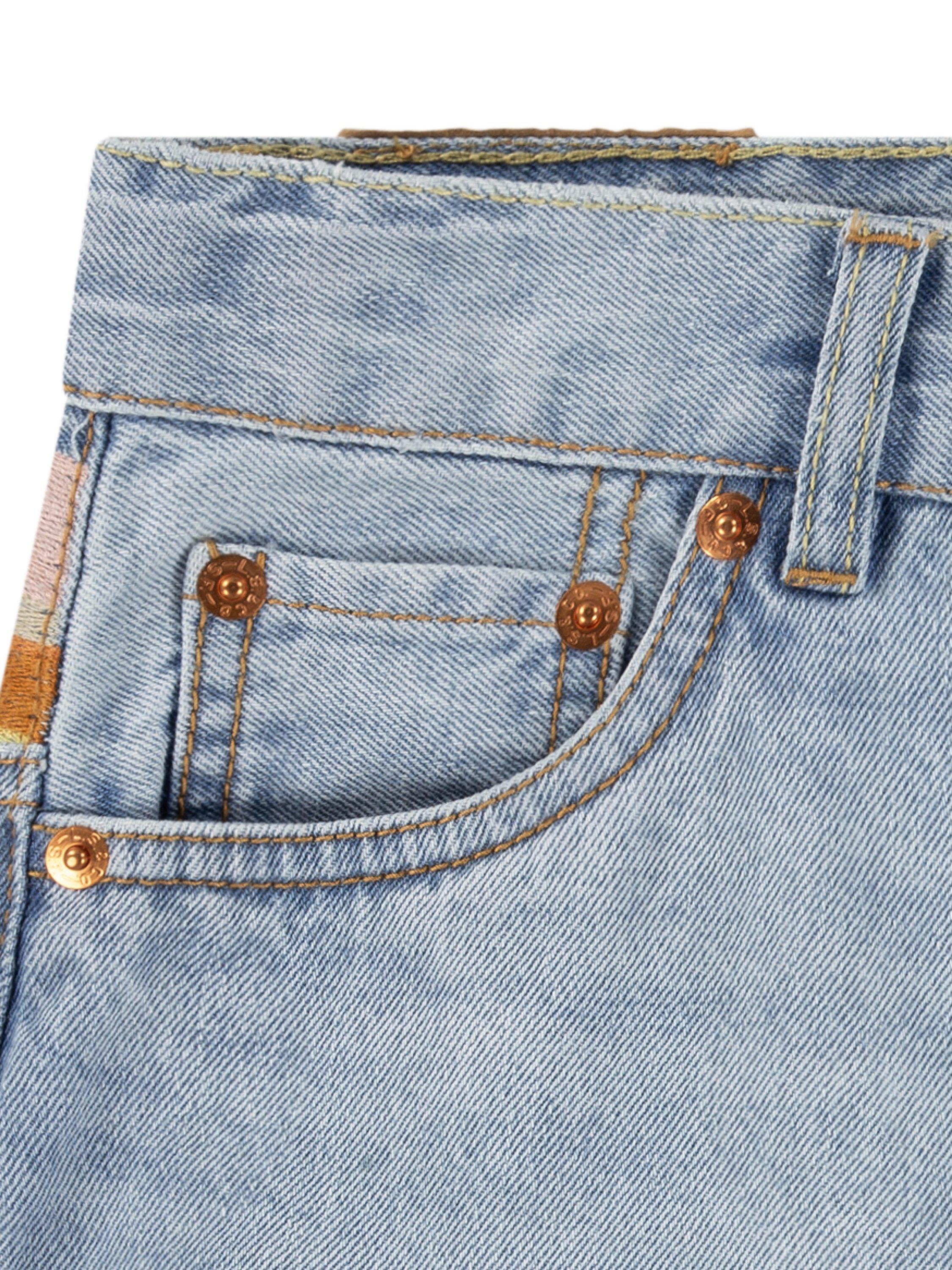 Product image 3 of 6, which shows Levi's Kids' Mom Denim Shorts, Desert Sky, 10 years